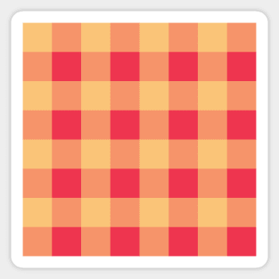 Orchard Plaid - Yellow and Red Sticker